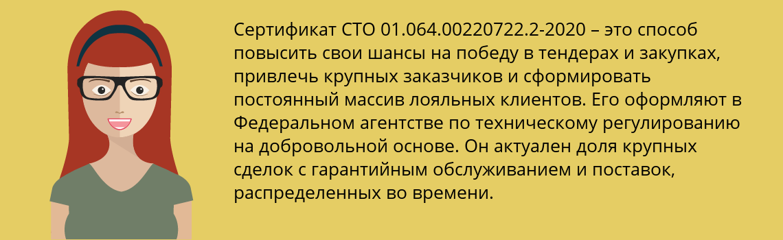 Получить сертификат СТО 01.064.00220722.2-2020 в Саров